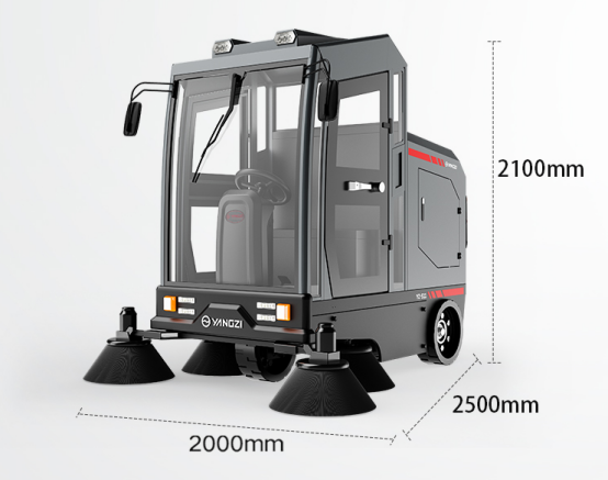 YZ-S12 Driving Type Industrial Floor Sweeper(图1)