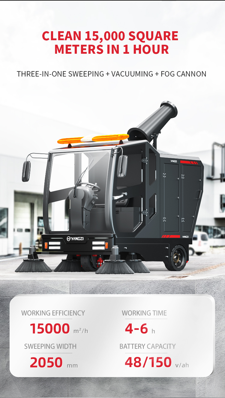 Yangzi S15 All Closed Ride On Floor Sweeper Car(3)