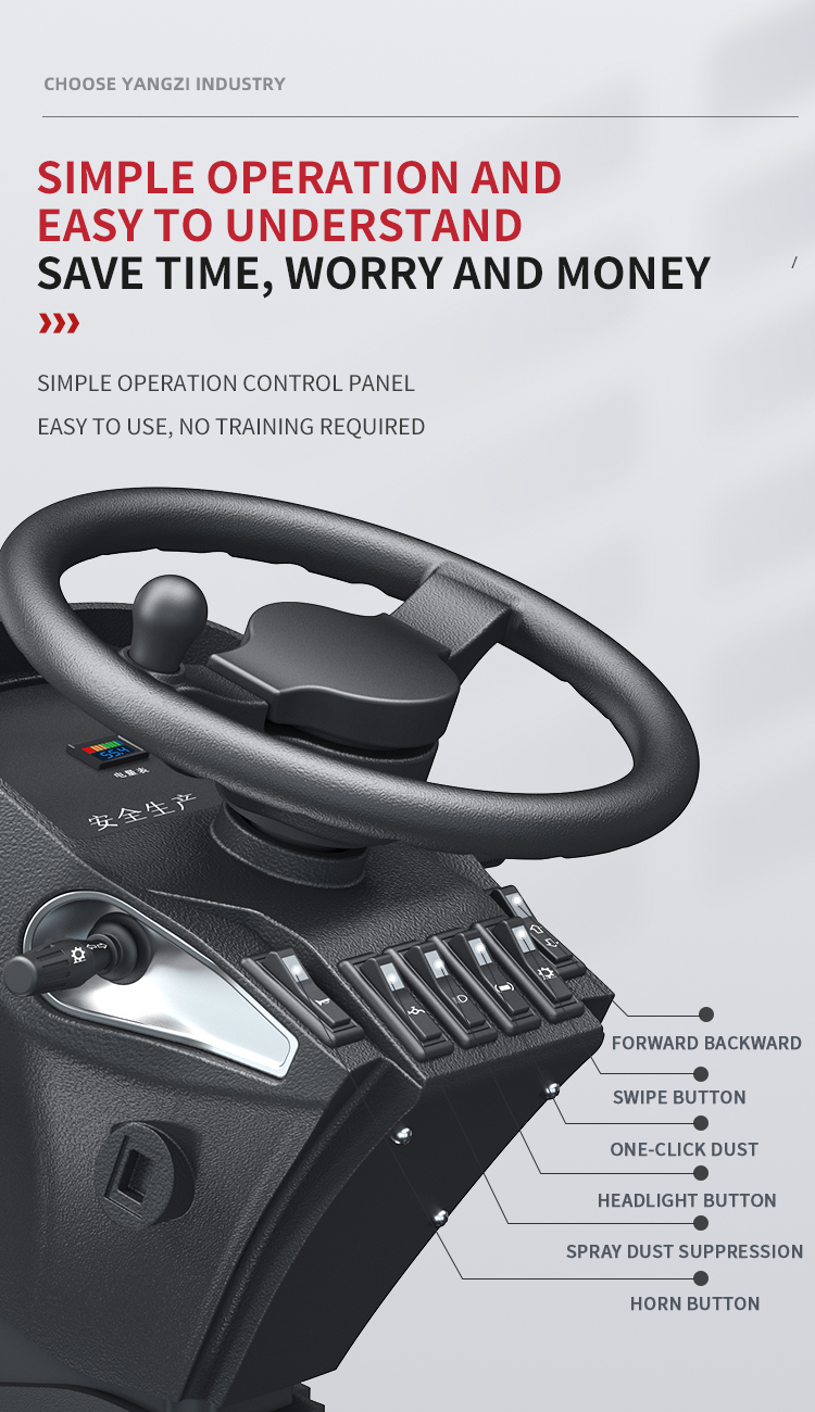Yangzi S15 All Closed Ride On Floor Sweeper Car(14)