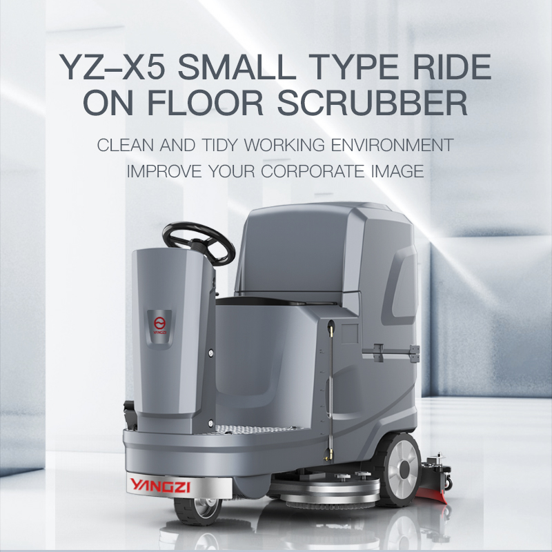 small type ride-on floor scrubber
